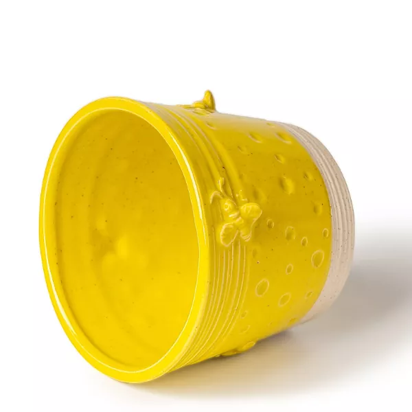 Frasco de vela de cerâmica de cera de abelha