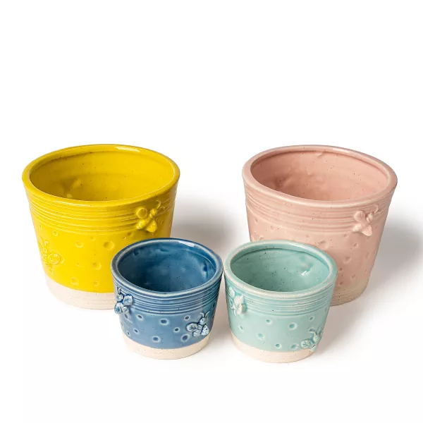 Frasco de vela de cerâmica de cera de abelha