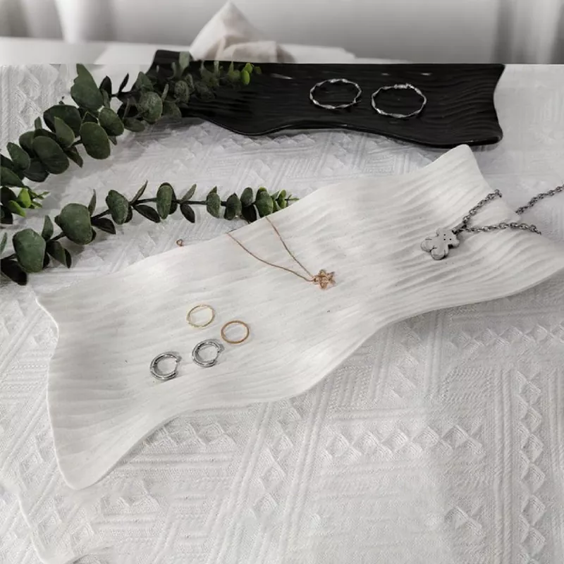 Bandeja de jóias vintage de luxo em cerâmica