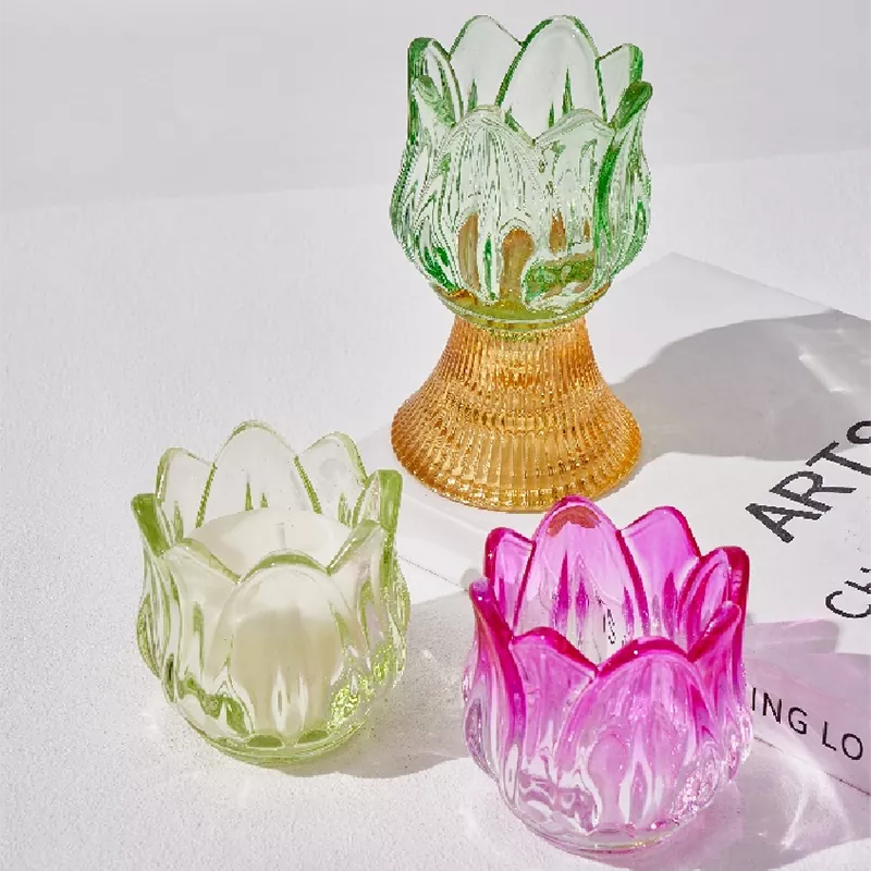 Colorido Merveilles Florales Glass Candlestick Colorido Merveilles Florales Glass Candlestick