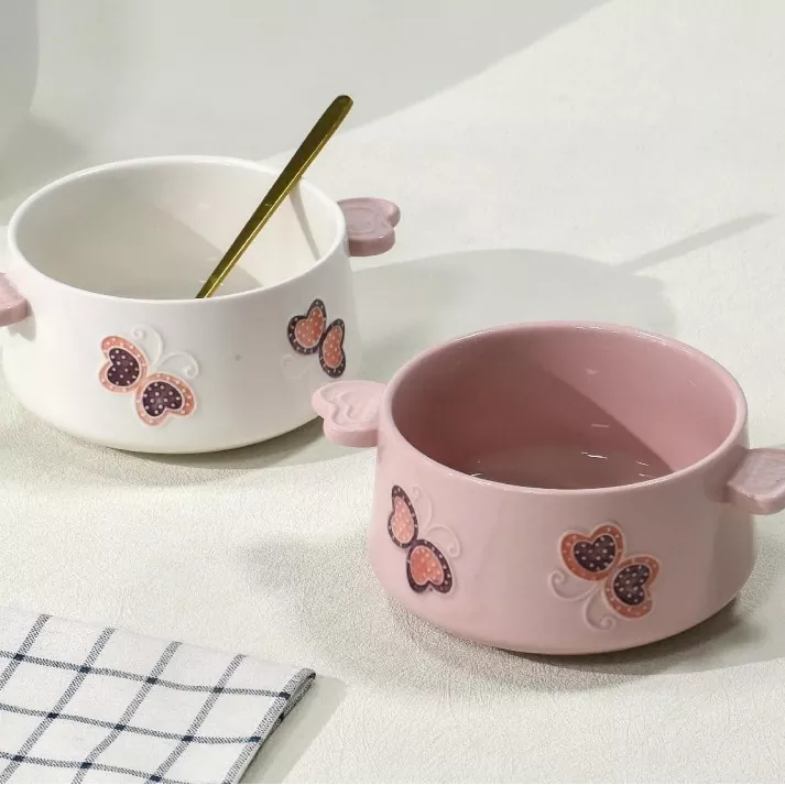 Lava-louça Tigela de cerâmica pintada à mão