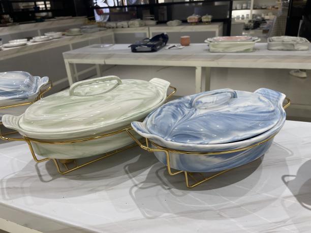 Elegant Marbling Ceramic Plate