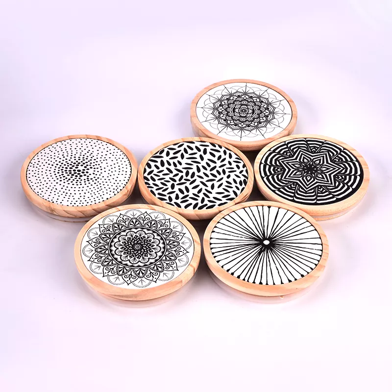 Tampa de madeira de impressão de padrões personalizados