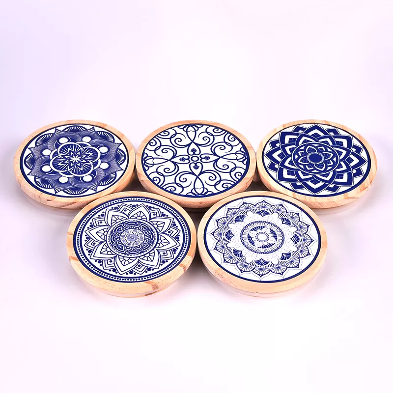 Tampa de madeira de impressão de padrões personalizados