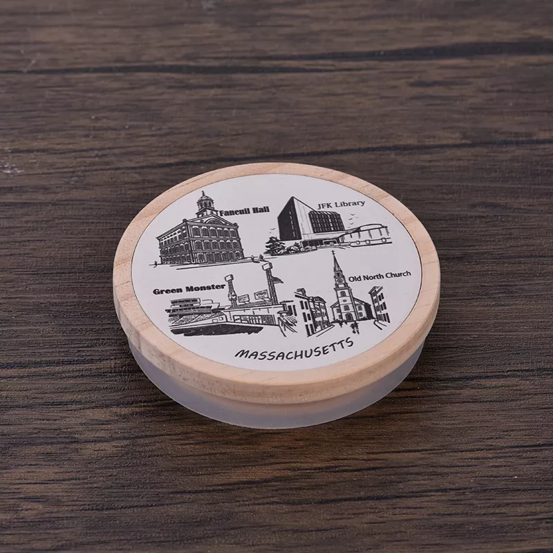 Tampa de madeira de impressão de padrões personalizados