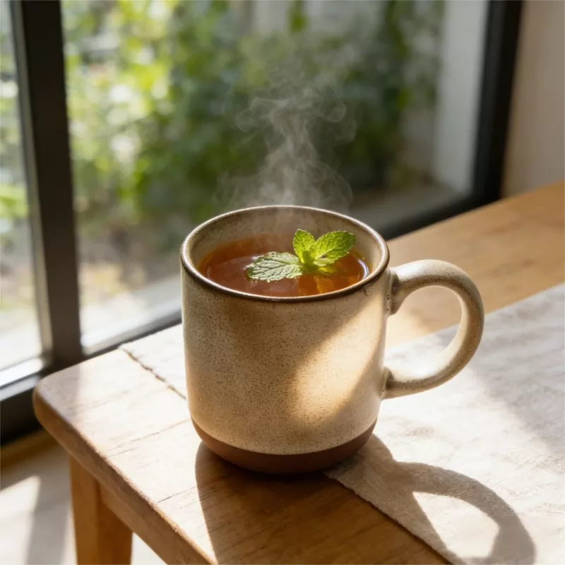 Caneca de viagem de cerâmica simples e moderna